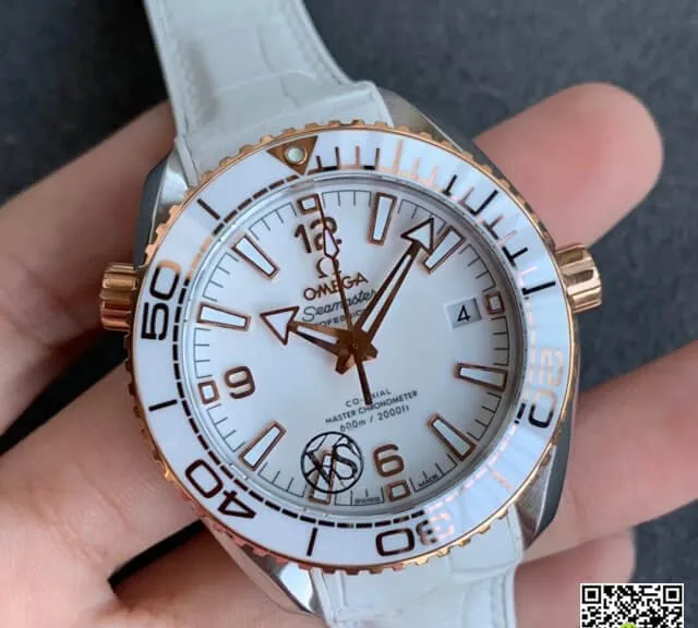 Omega Seamaster 215.23.40.20.04.001 Planet Ocean 600M VS Factory 1:1 Best Edition Replica Watch White Strap